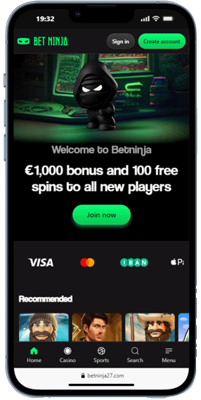 BetNinja Casino mobile screenshot