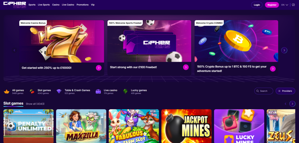 Cipherwins Casino screenshot