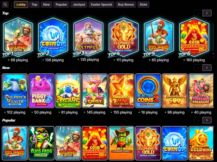 Daytonaspin Casino games screenshot