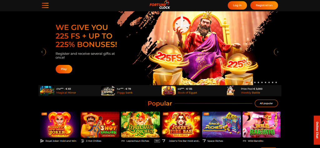 Fortune Clock Casino screenshot
