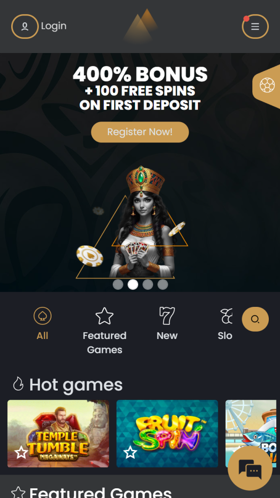 Golden Pharaoh Casino mobile screenshot
