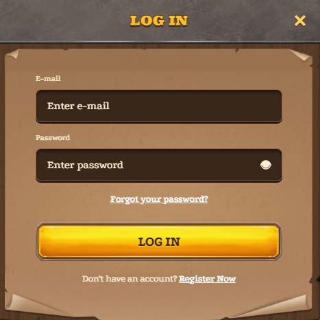 Lizaro Casino login screenshot