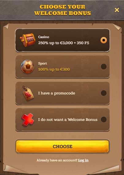 Lizaro Casino signup screenshot