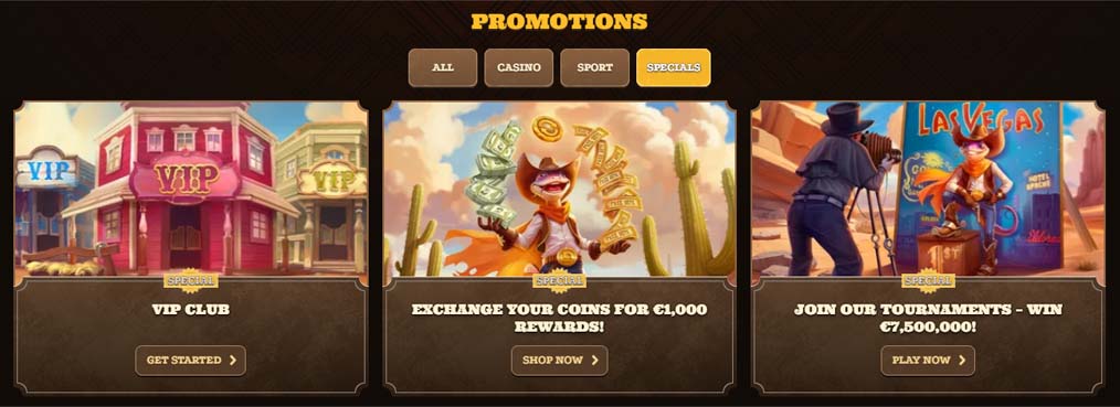 Lizaro Casino special bonuses screenshot