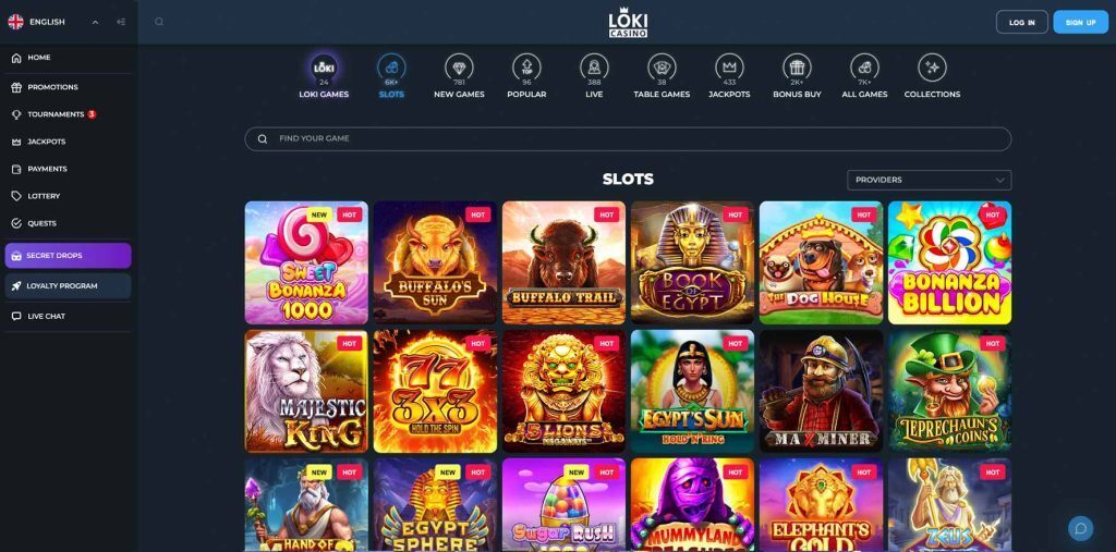 Loki Casino Screenshot