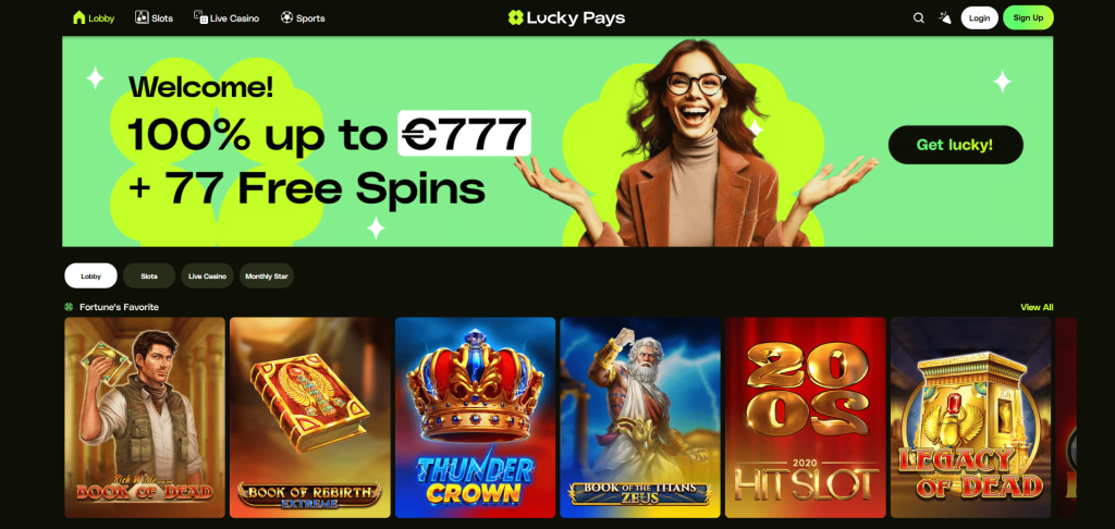 Lucky Pays Casino screenshot