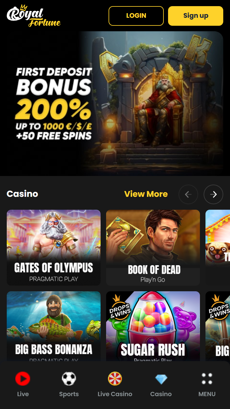 Royal Fortune Casino mobile screenshot