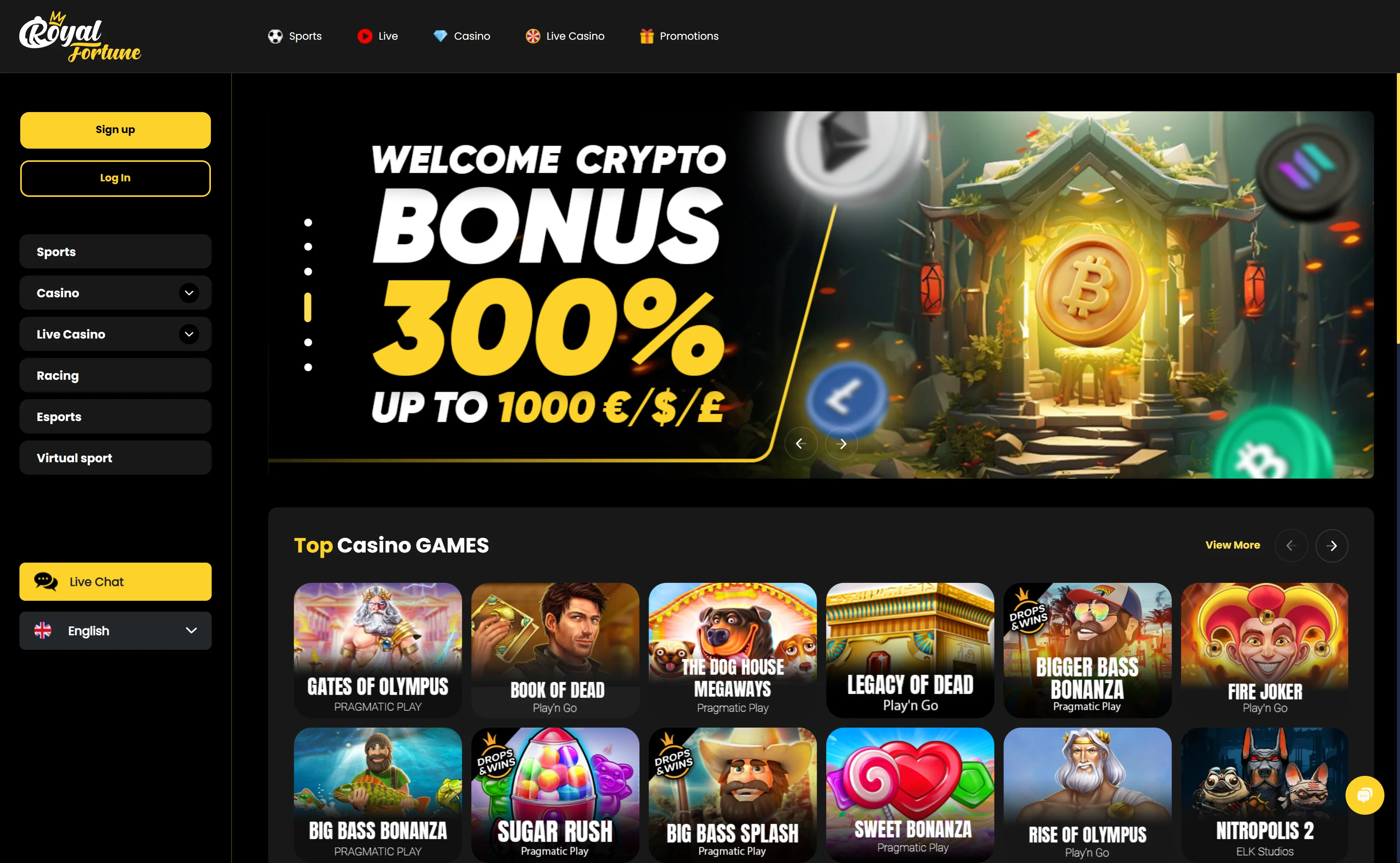 Royal Fortune Casino Screenshot