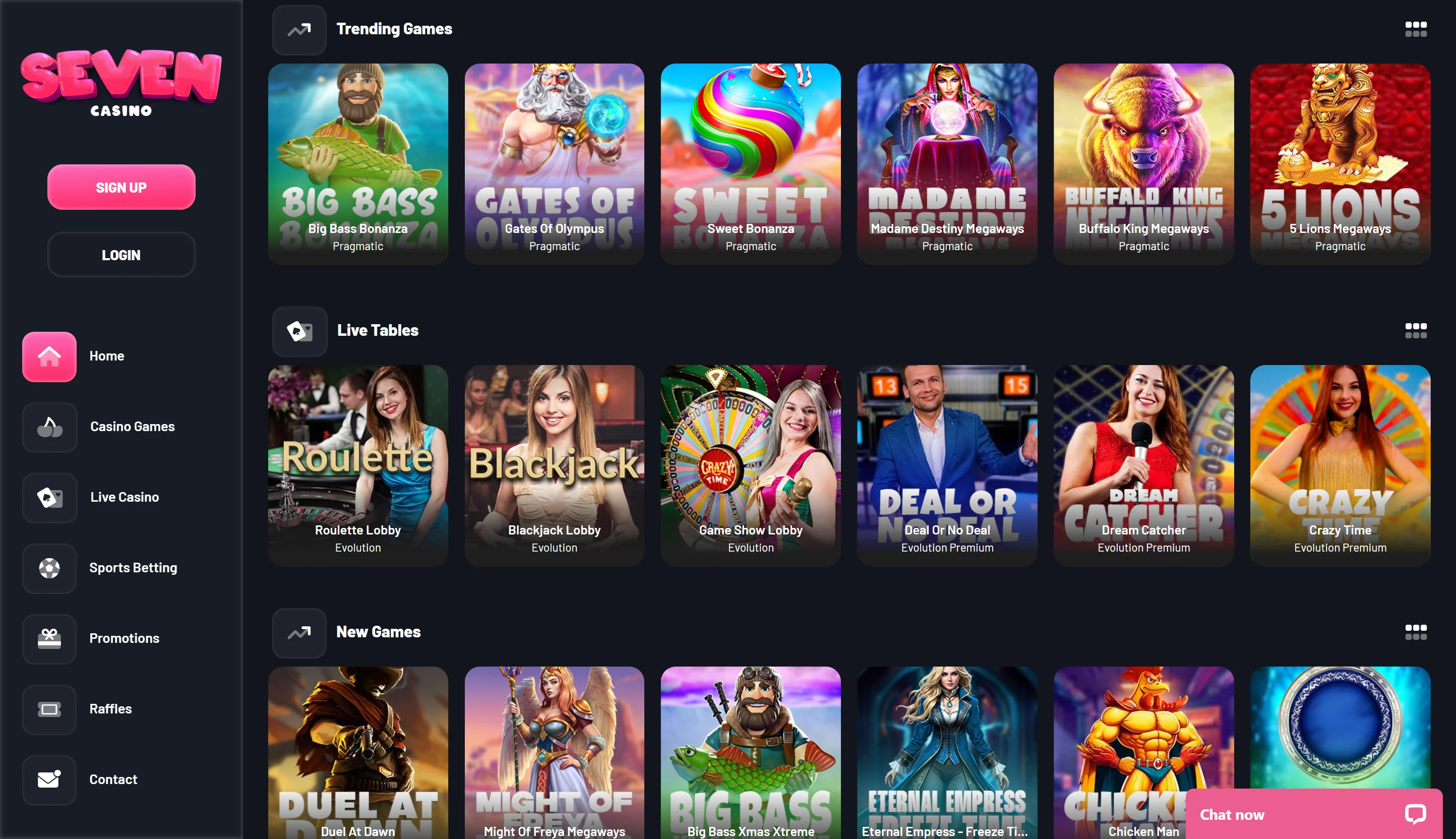 Seven Casino Games Screenshot