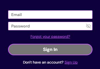 Spinlynx Casino signin screenshot