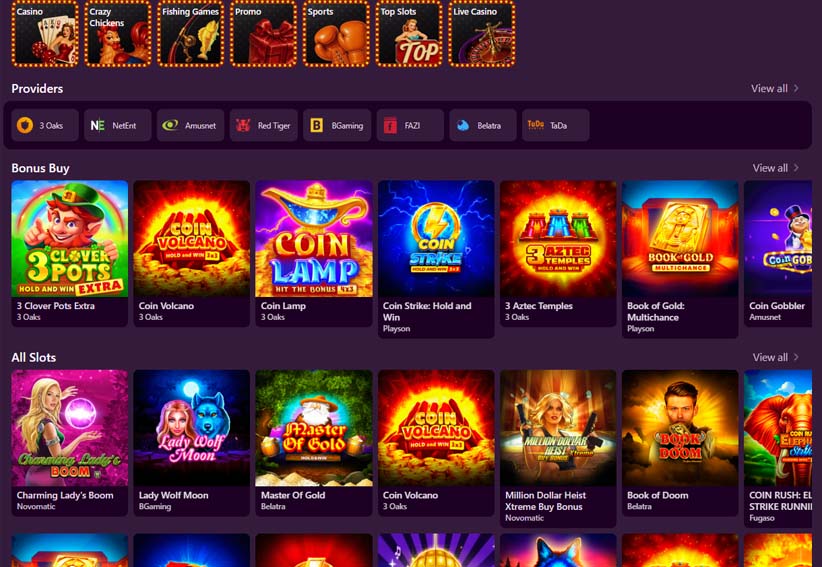 Spinpin Casino games screenshot