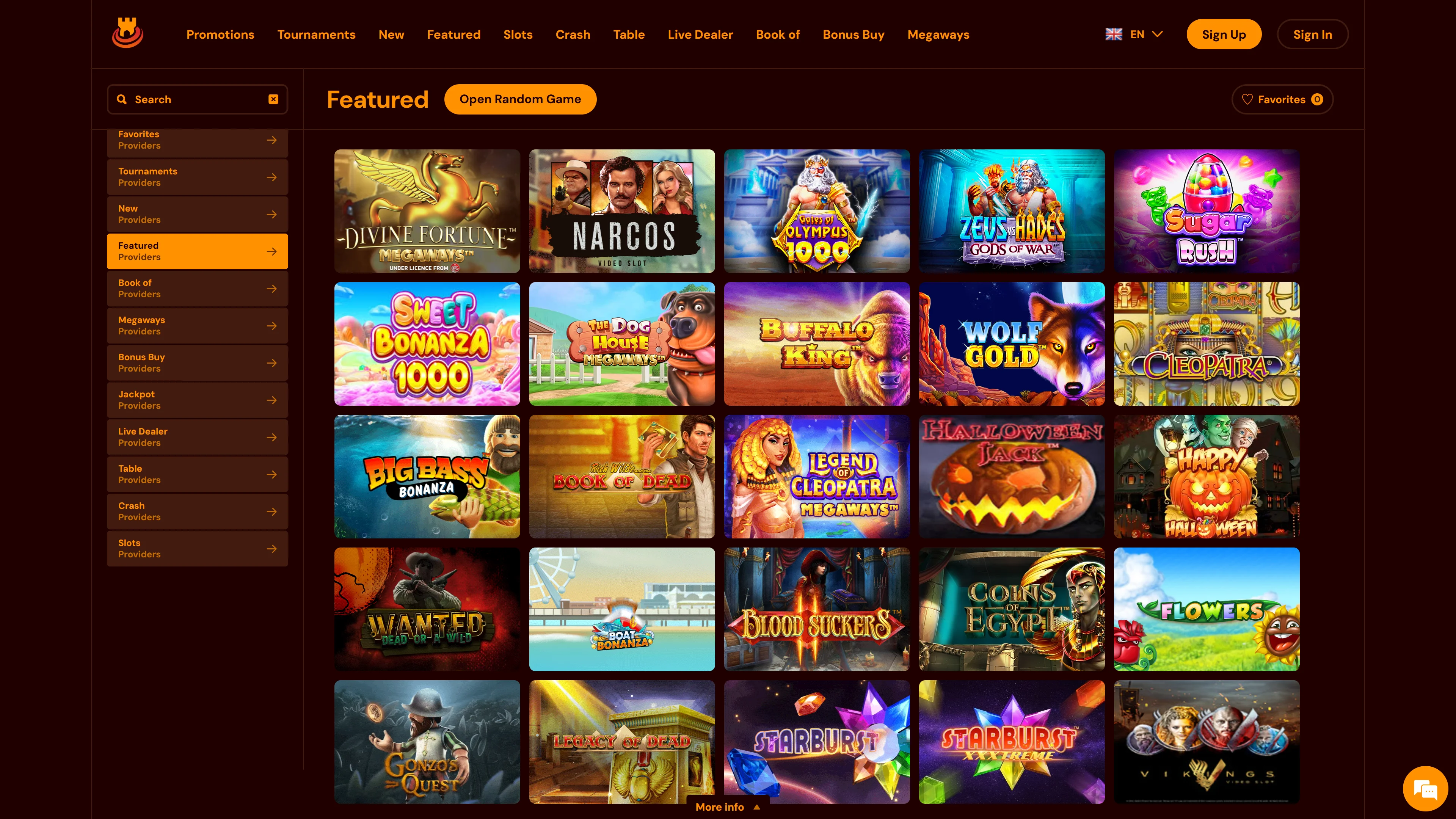 Spinscastle Casino Games Screenshot