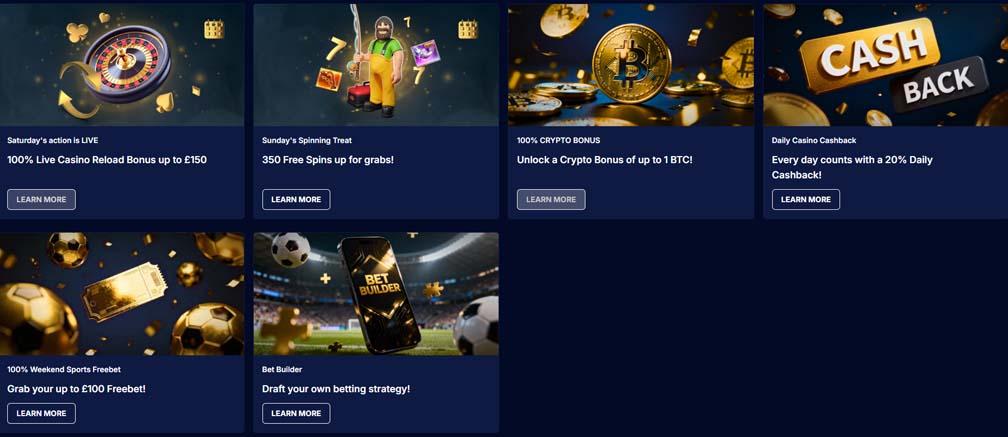 Spintexas Casino bonuses screenshot