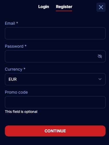 Spintexas Casino signup screenshot