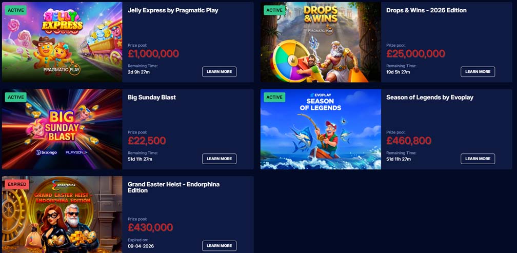 Spintexas Casino tournaments bonus screenshot
