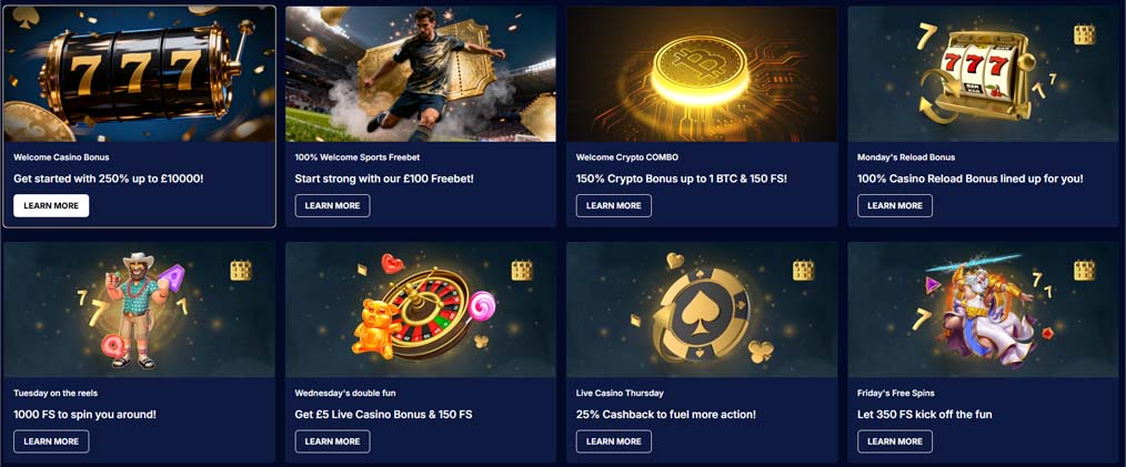 Spintexas Casino welcome bonus screenshot