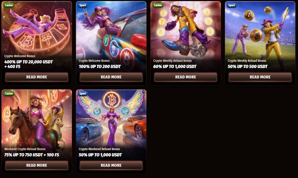 WestAce Casino crypto bonuses screenshot