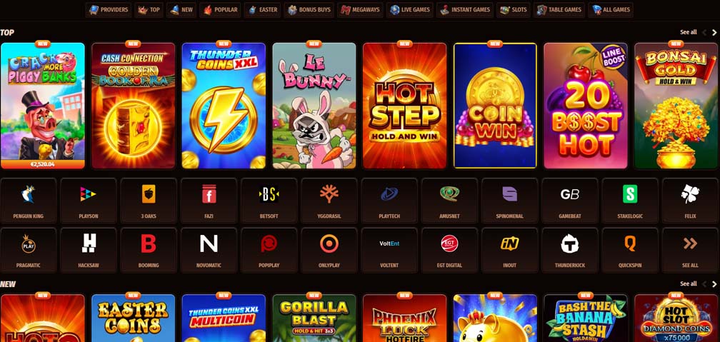 WestAce Casino games screenshot